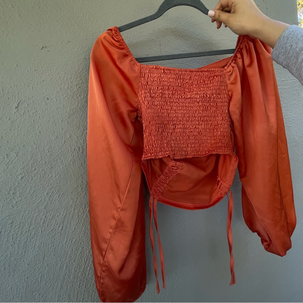 SHEIN over the shoulder blouse